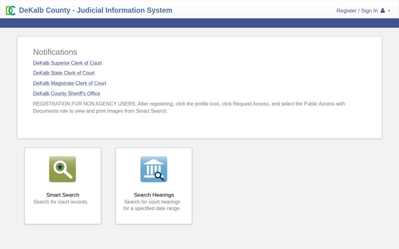 DeKalb County Odyssey court portal for case and disposition research